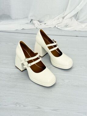 ✿ Coquette Mary Jane Platform Heels •